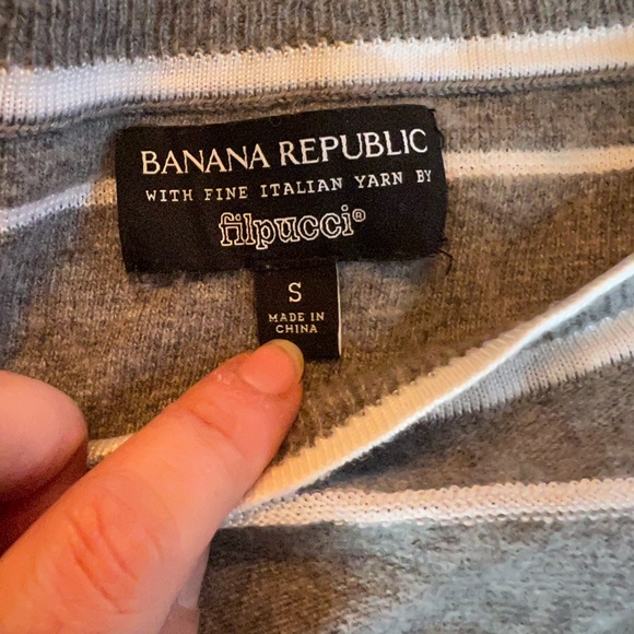 Banana Republic Filpucci Crewneck Sweater Fine Italian Yarn cashmere/Wool blend - Picture 5 of 9